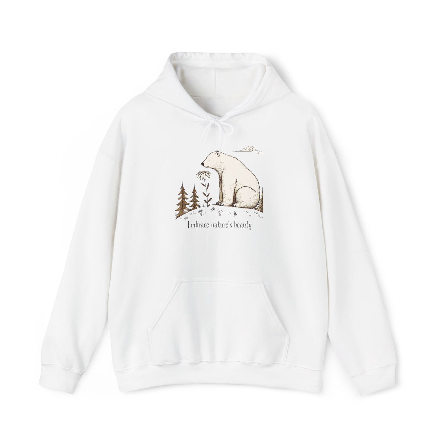 Embrace Nature’s Beauty Hoodie | Cozy Polar Bear Sweatshirt