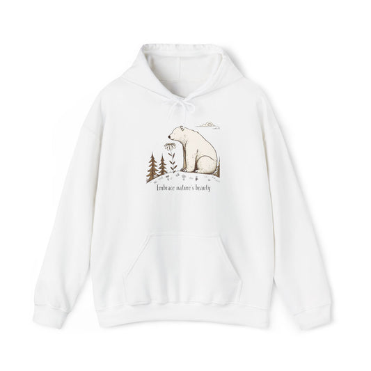 Embrace Nature’s Beauty Hoodie | Cozy Polar Bear Sweatshirt
