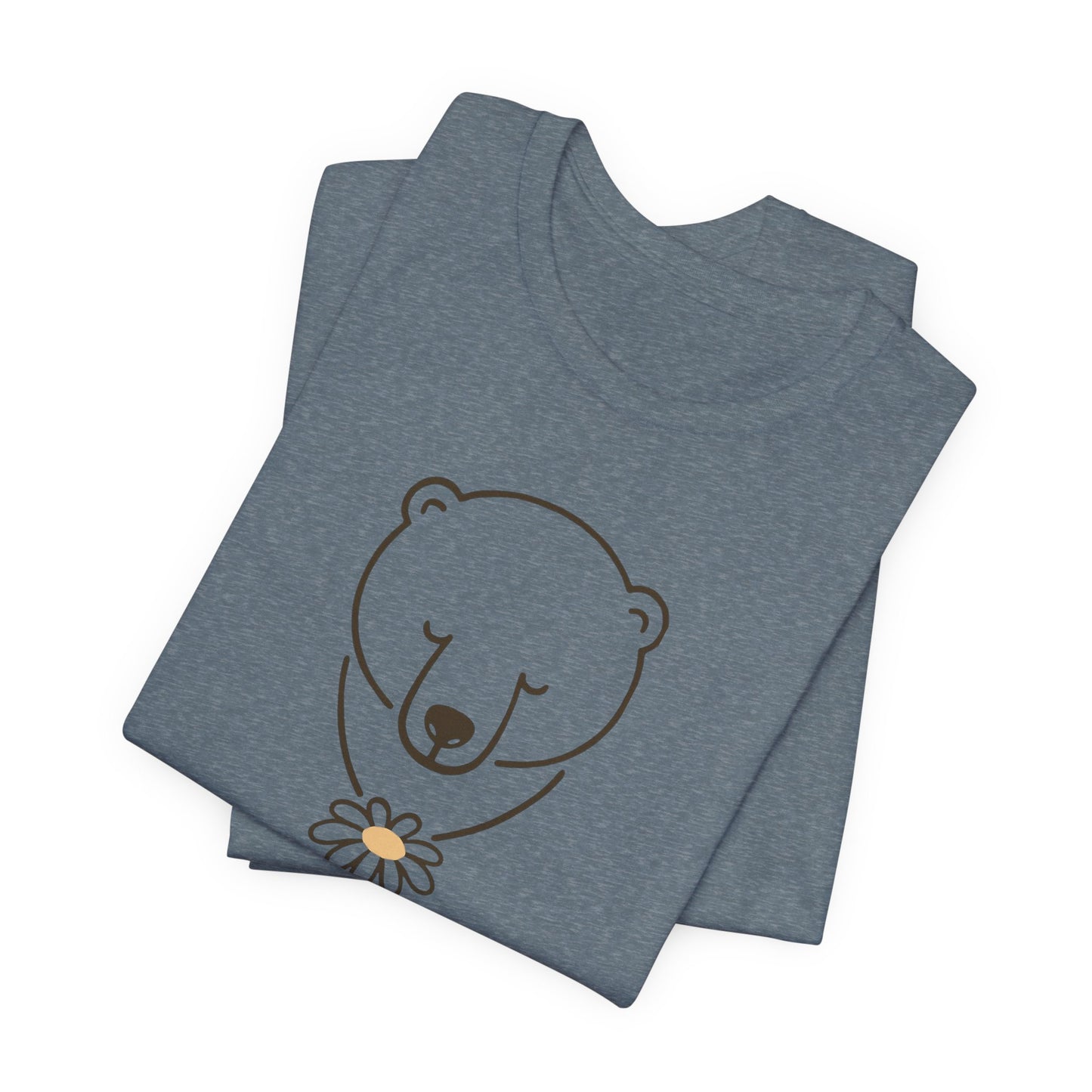 Minimalist Polar Bear & Daisy Tee