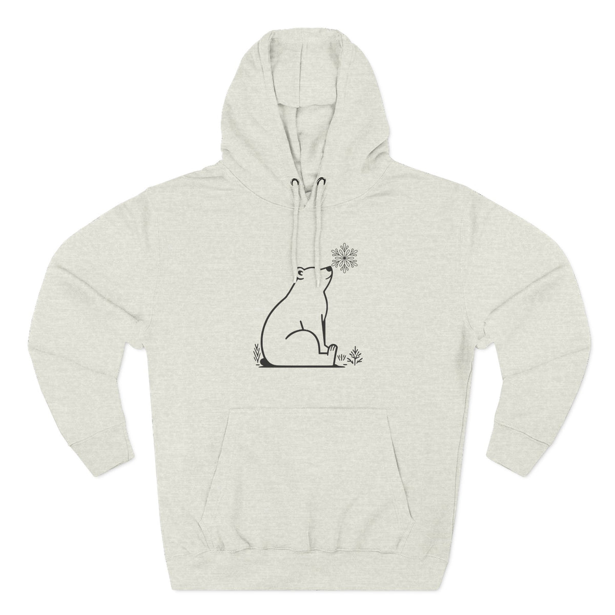 Polar Bear Christmas Hoodie | Minimal Winter Sweatshirt