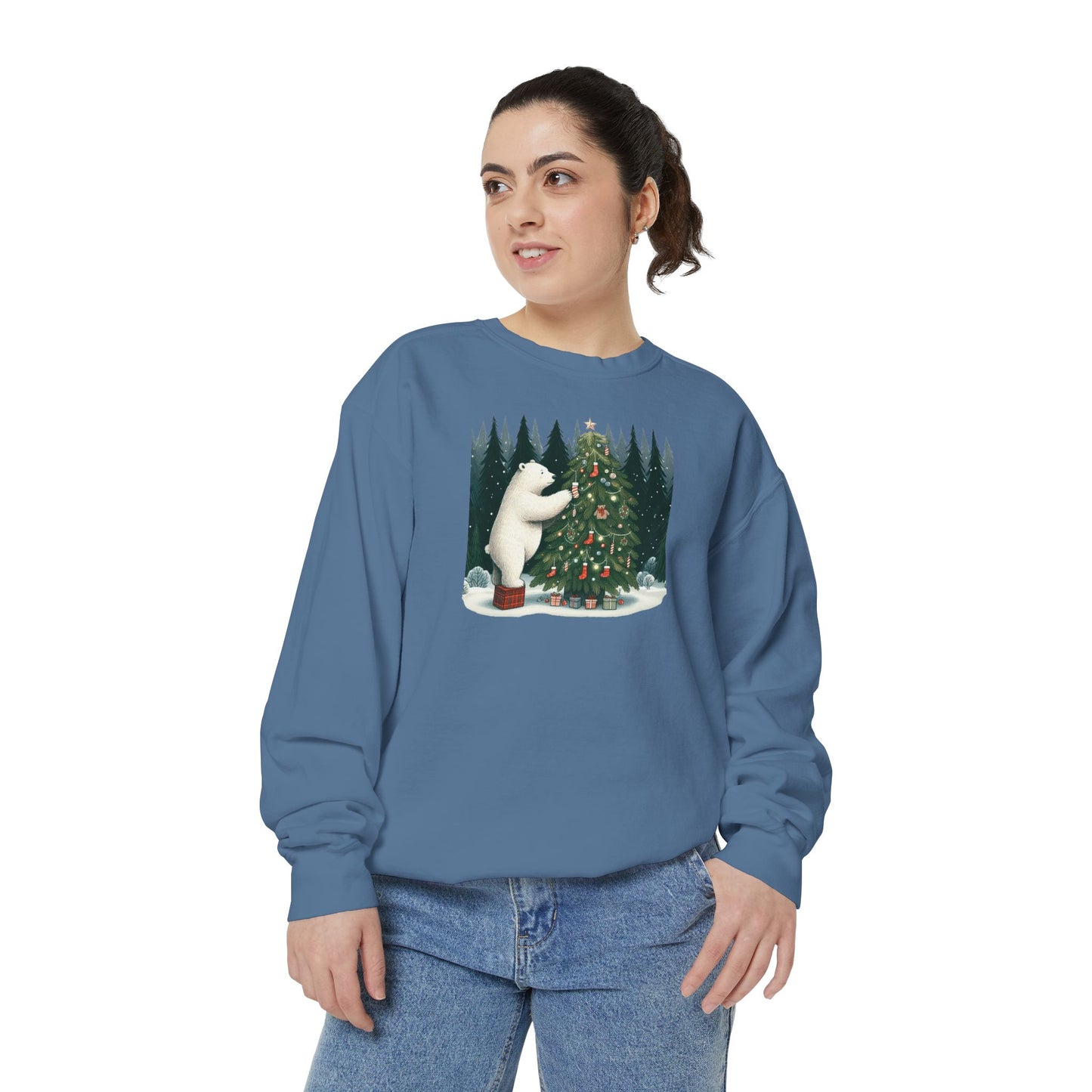 Alpine Christmas Polar Bear Sweatshirt