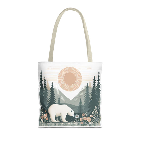 Signature Polar Bear Nature Tote Bag Double Sided