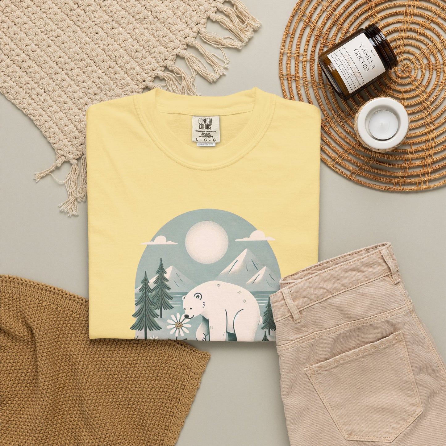 Polar Bear Meadow Comfort Colors Tee