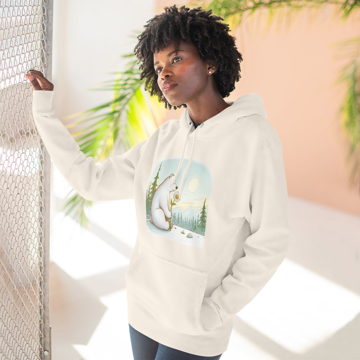 Polar Bear Mountain View Meadow Hoodie
