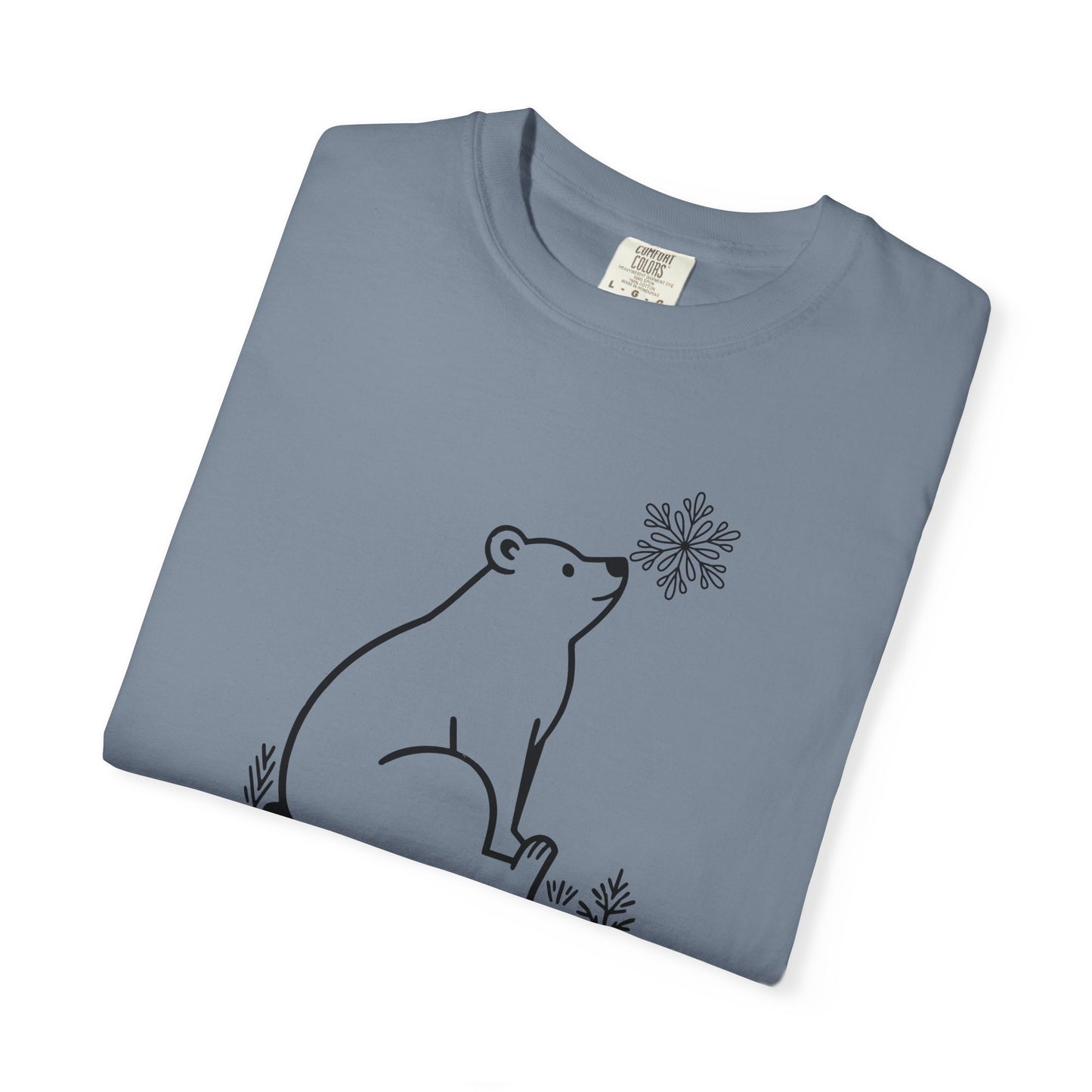 Comfort Colors Polar Bear Snowflake Tee