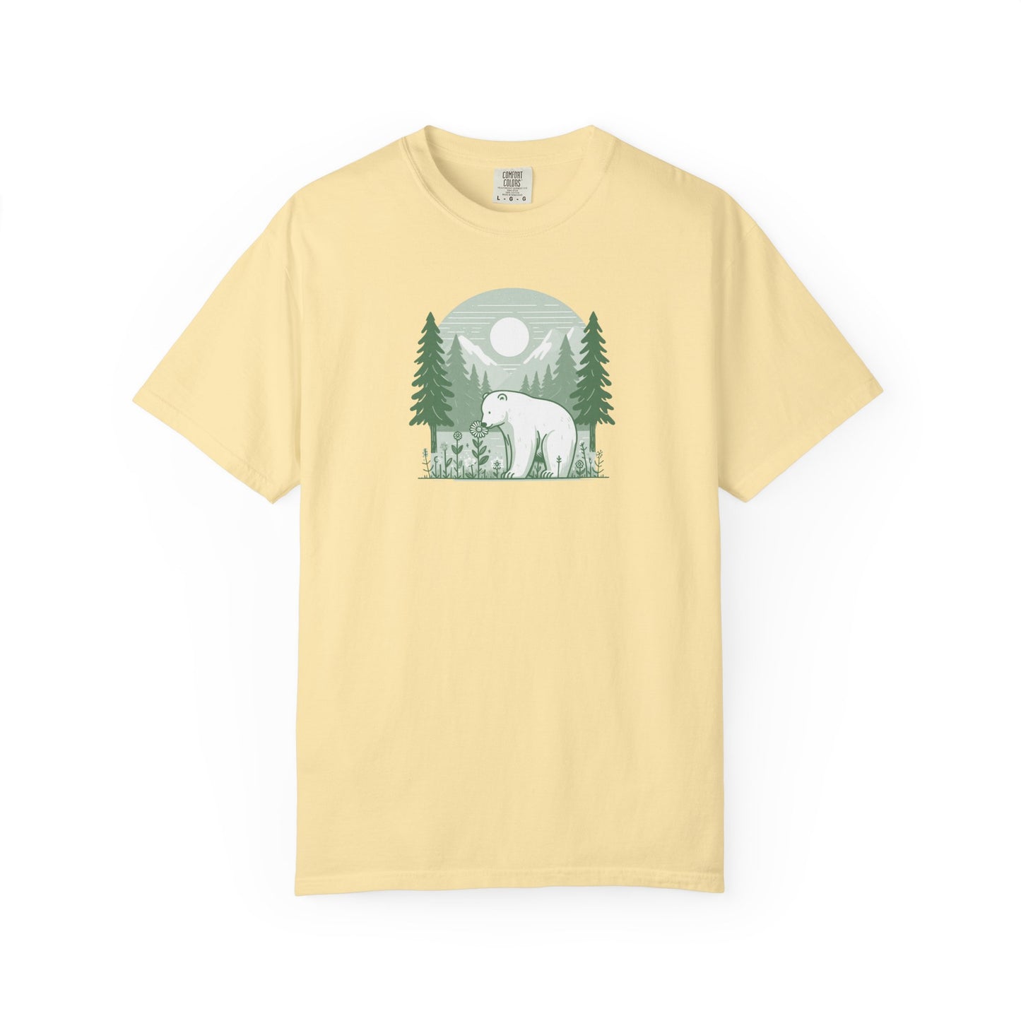 Polar Bear Forest Bloom Comfort Colors Tee
