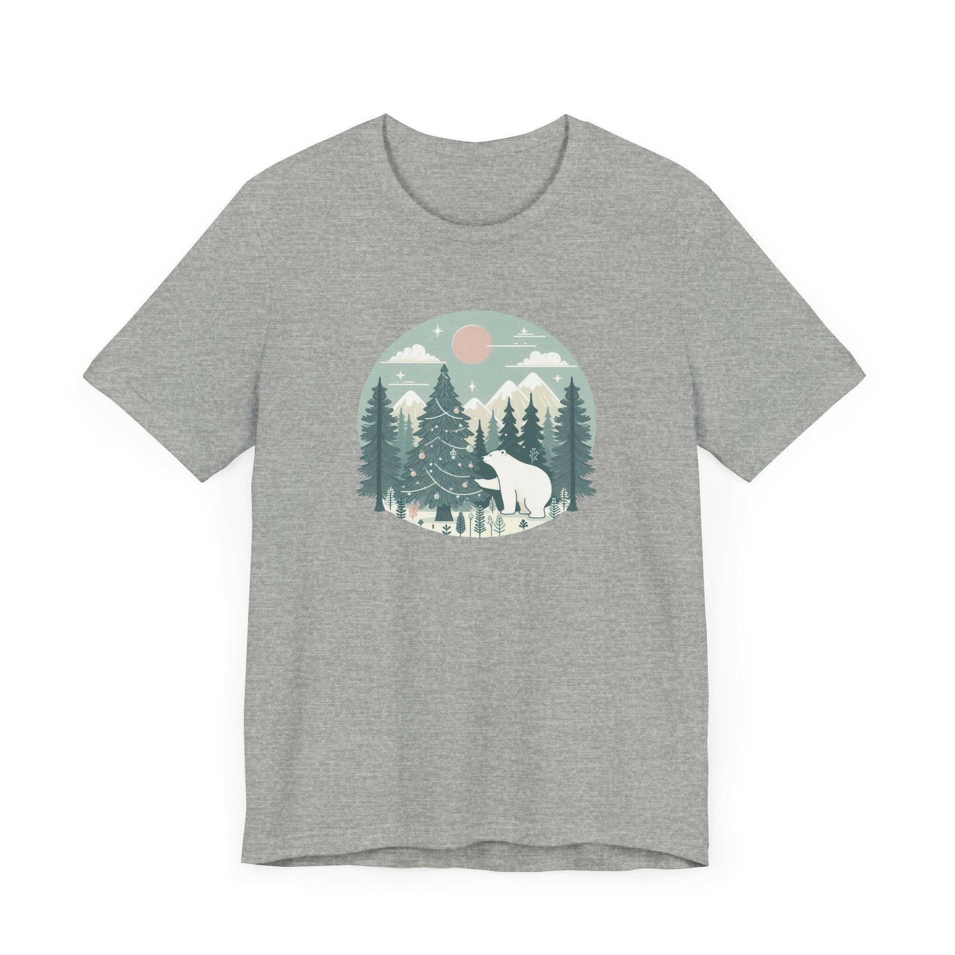 Polar Bear Decorating Christmas Tree Tee - Stompy Paws