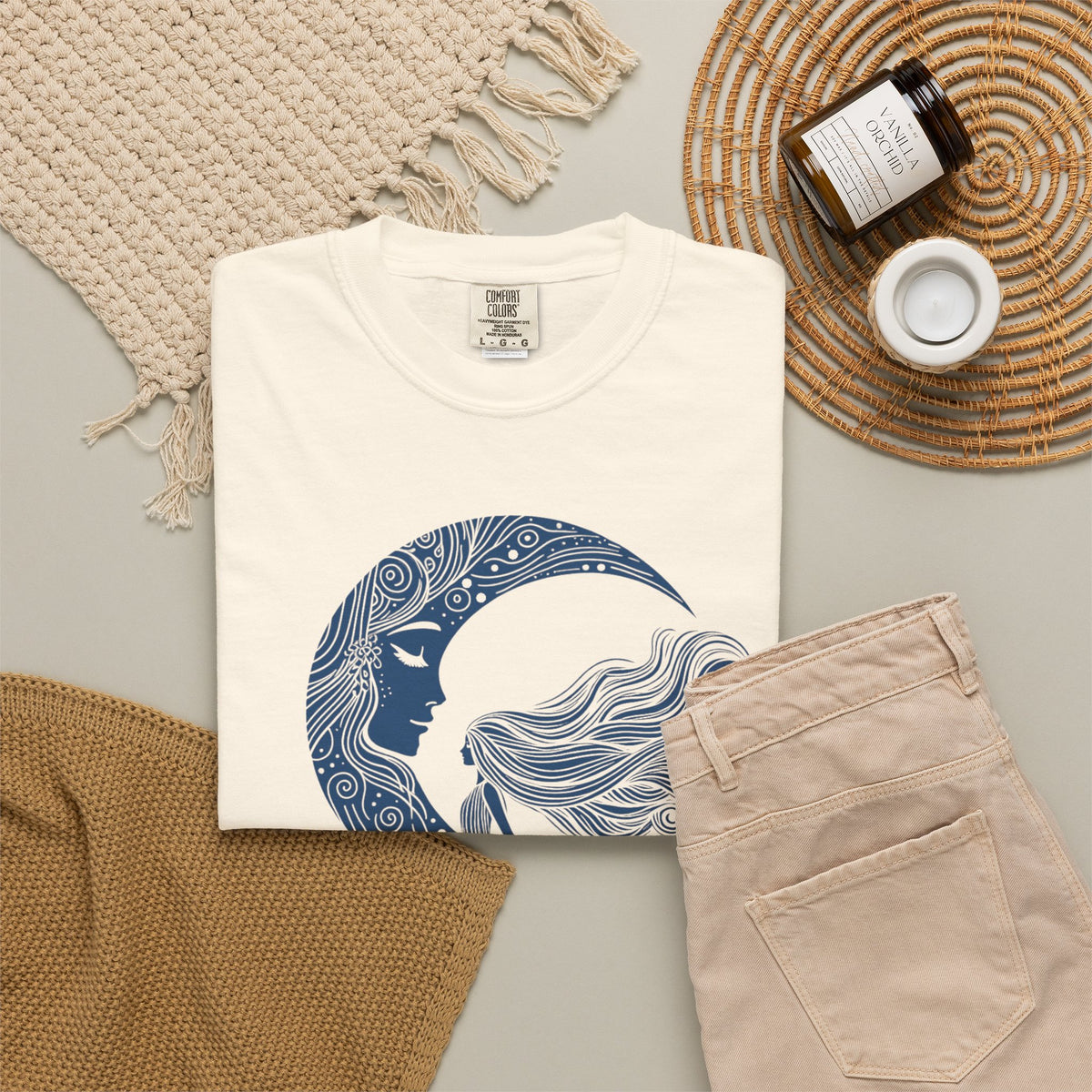 Moon Goddess "She Remembered Who She Was" Comfort Colors T-Shirt