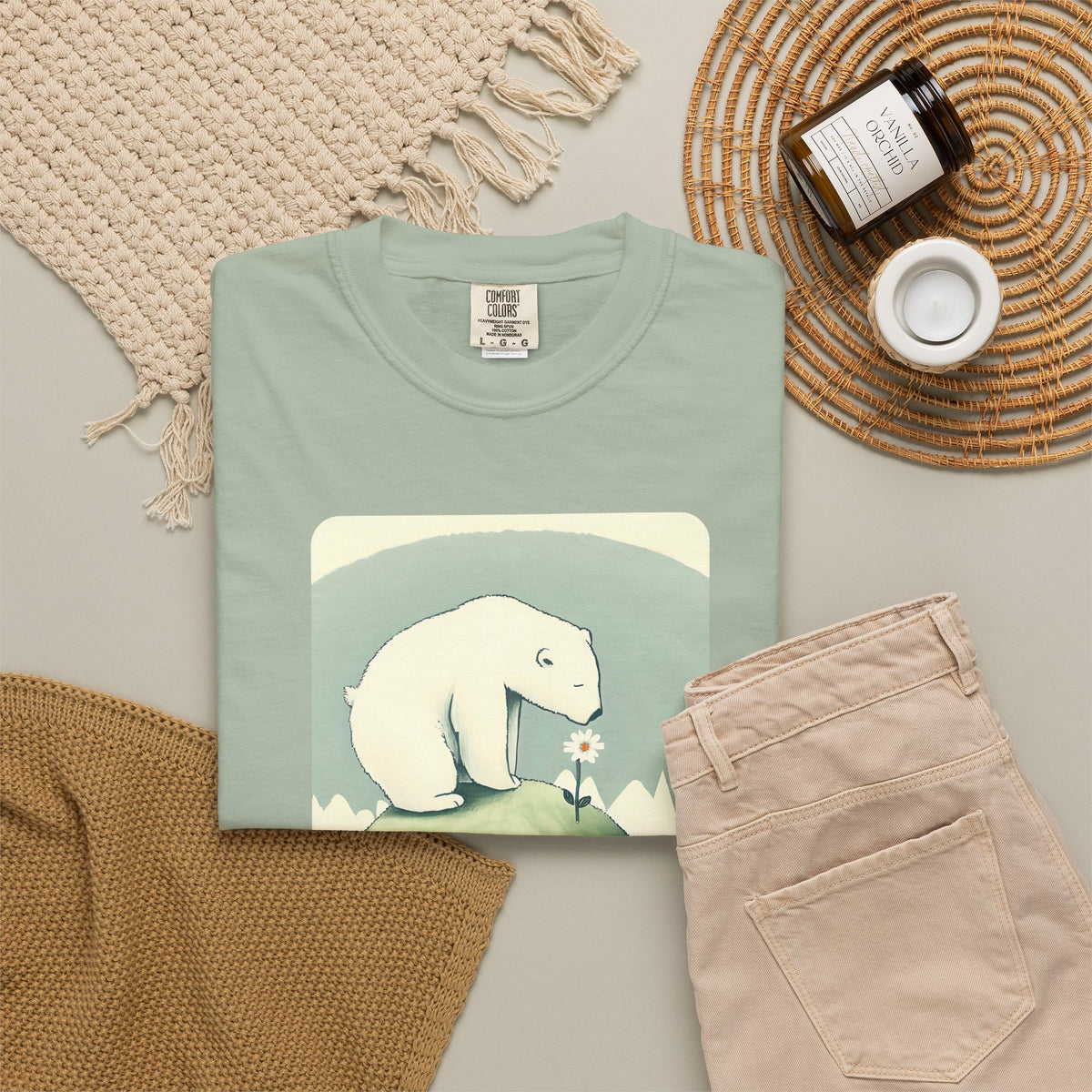 Polar Bear T-Shirt | Wildflower Comfort Colors Tee