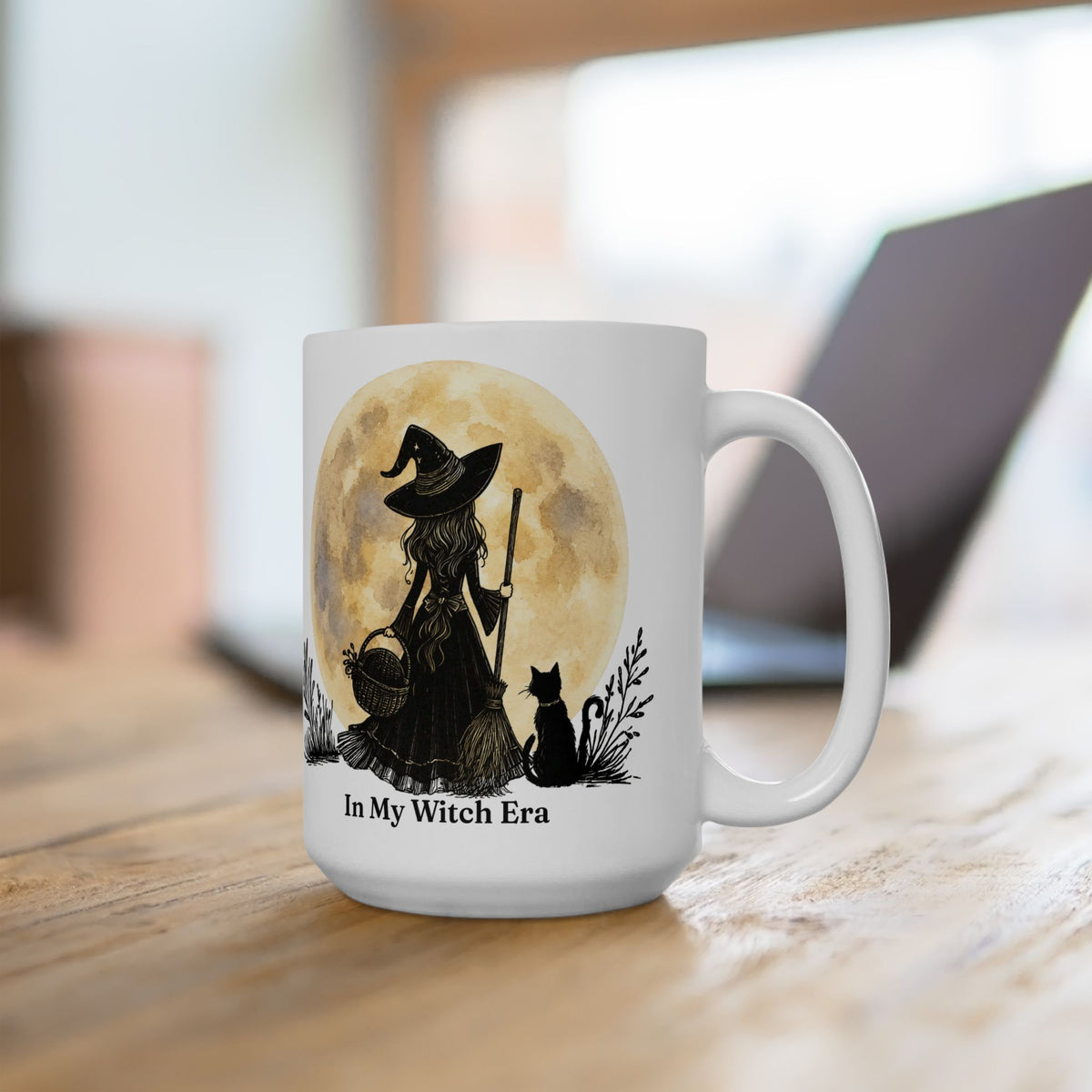 In My Witch Era Mug | Witch & Black Cat 15 oz Coffee Mug