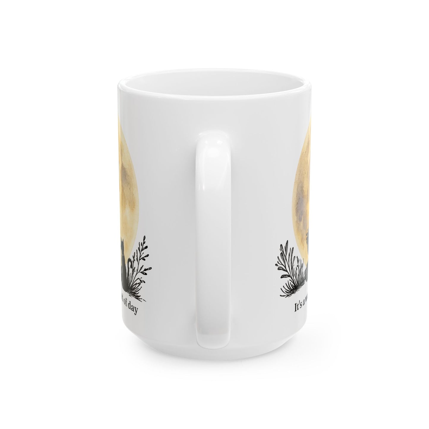 Witch Mug with Black Cat | Wear the Hat 15 oz Coffee Mug