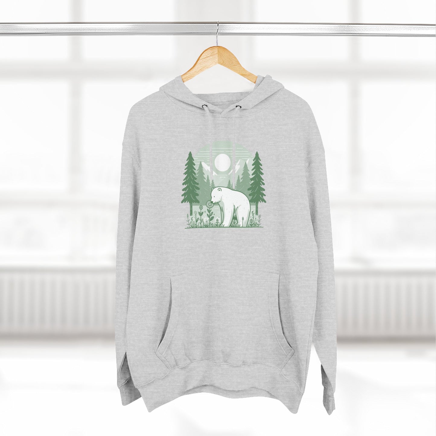 Polar Bear Forest Bloom Hoodie