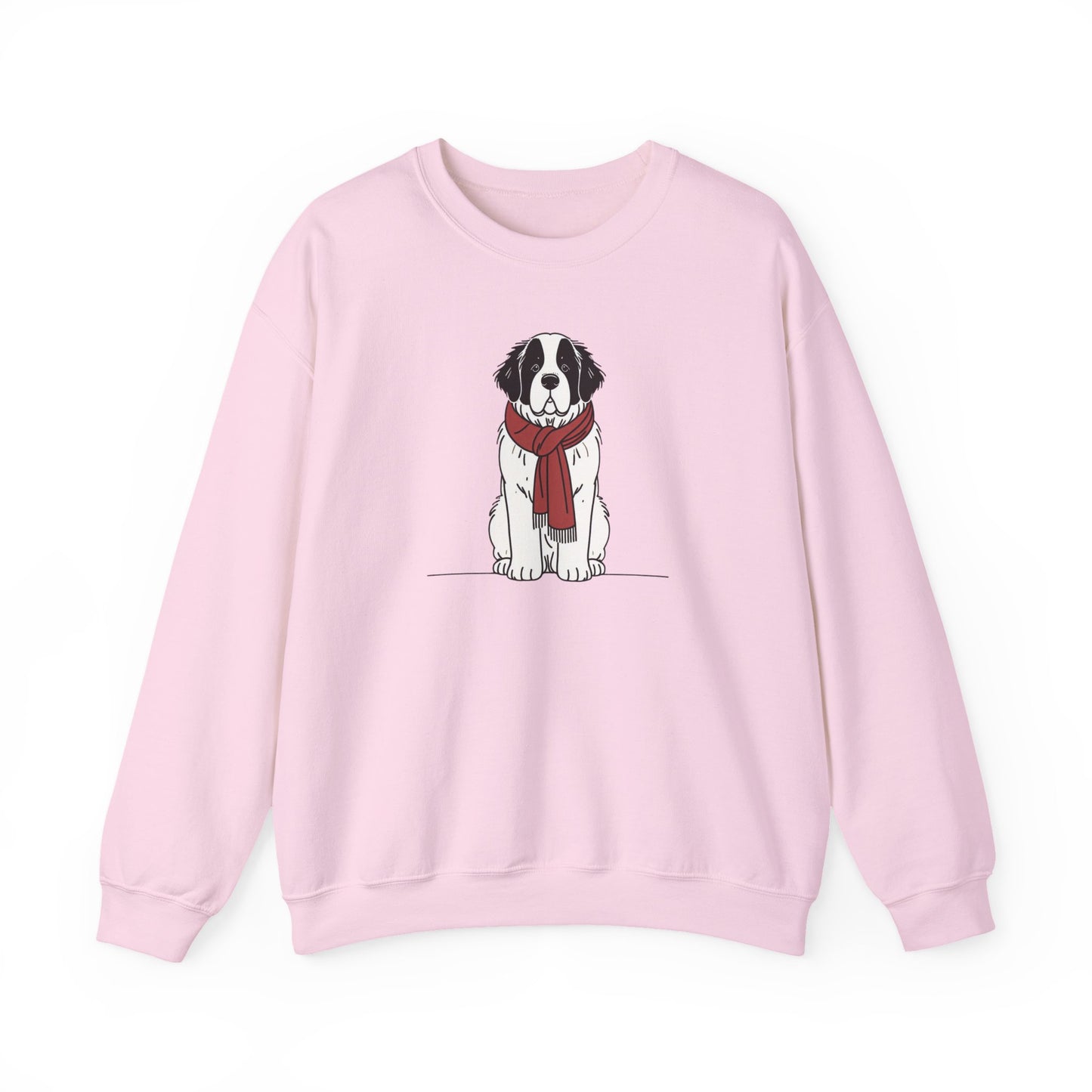 Adult Saint Bernard Scarf Premium Sweatshirt | Cozy Den Edition