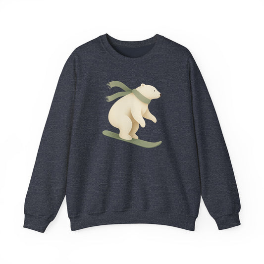 Snowboarding Bear Heavyweight Sweatshirt | Polar Den Edition