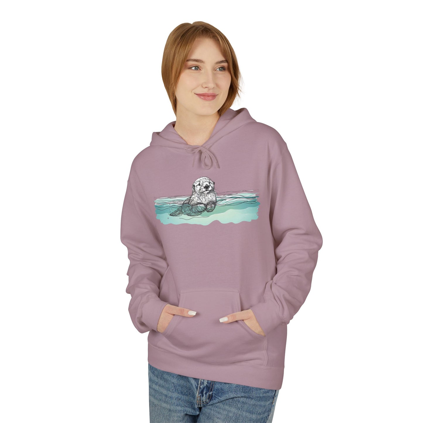 Watercolor Sea Otter Hoodie