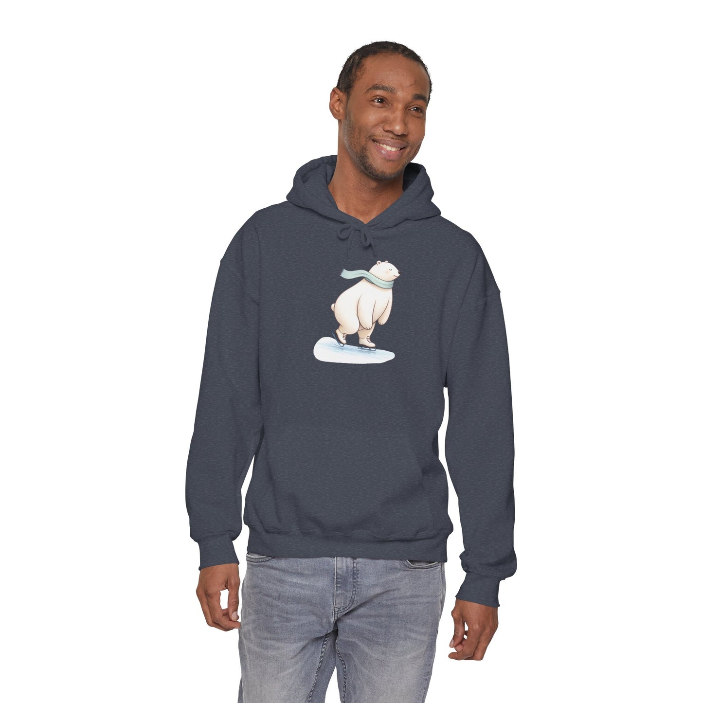 Polar Bear Ice Skating Hoodie