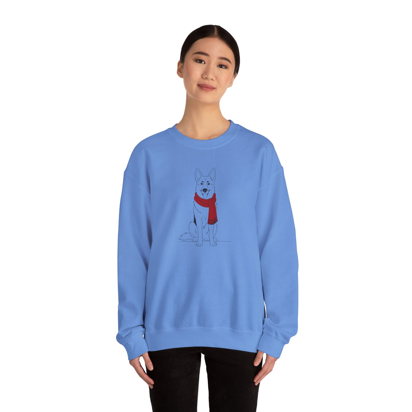 German Shepherd Scarf Premium Sweatshirt | Cozy Den Edition