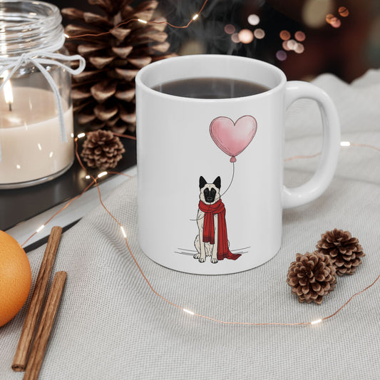 Belgian Malinois with Heart Balloon Mug